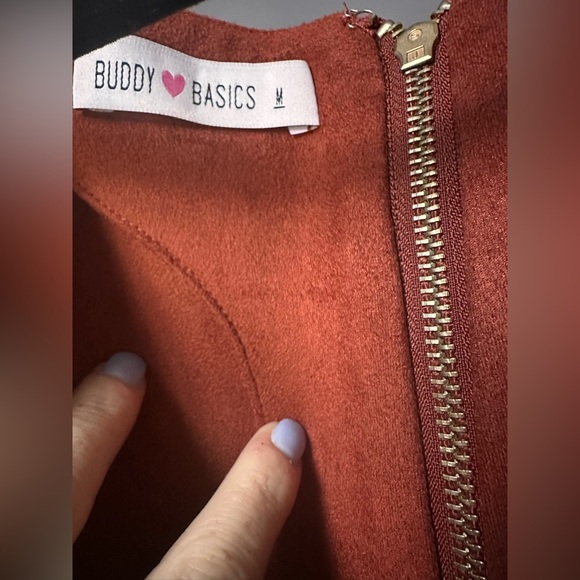 Buddy Love Basics Rust Sleeveless Mini Dress Medium - Picture 2 of 3